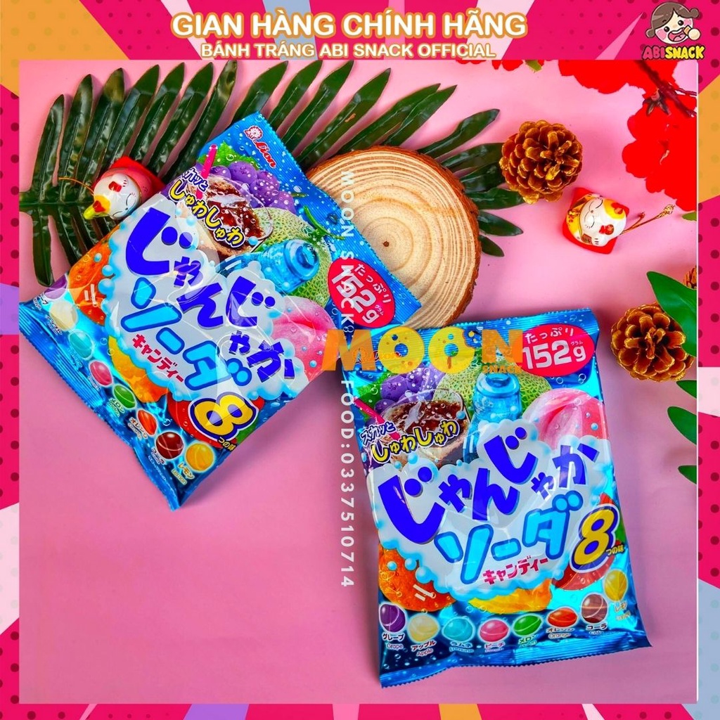 Kẹo Sủi Soda vị trái cây hỗn hợp Lion 8 vị Hàng chính hãng Nhật Bản gói 152g