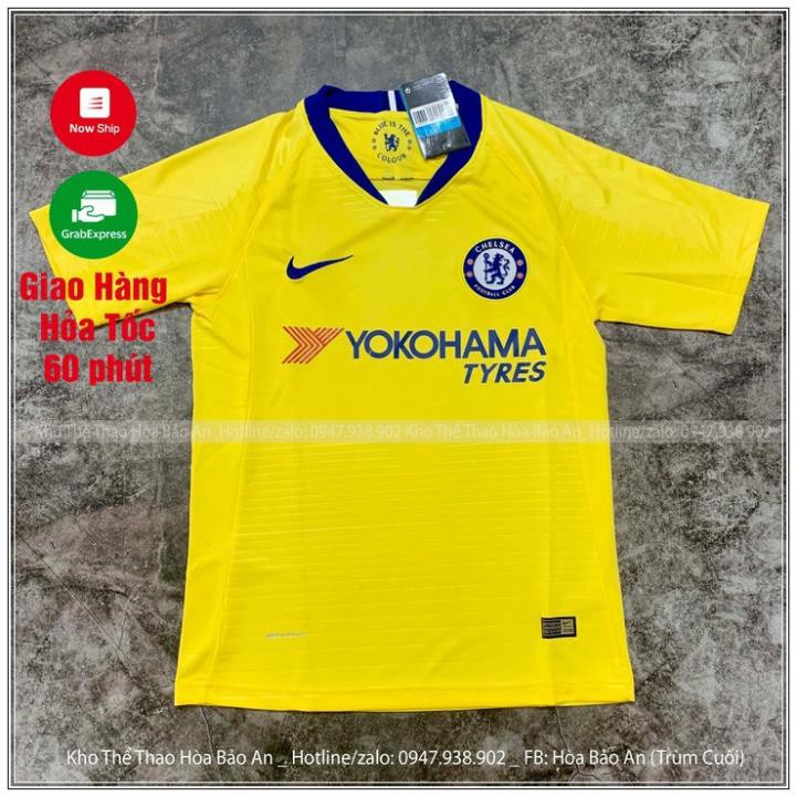 6/6 Bộ Quần Áo Đá Banh CLB Chelsea sân khách màu vàng 2018/2019  ྃ