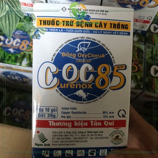 Thuốc Trừ Nấm Bệnh trên cây trồng Coc 85 WP - trừ thán thư, rỉ sắt, vàng lá, sương mai, ghẻ sẹo trái