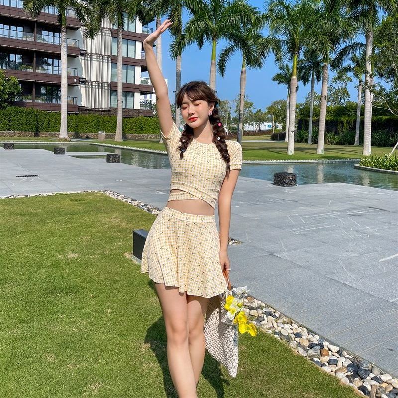 Bộ Đồ Bơi Phong Cách Mori Đơn Giản Che Phủ Chống Chói Dành Cho Nữ Sinh