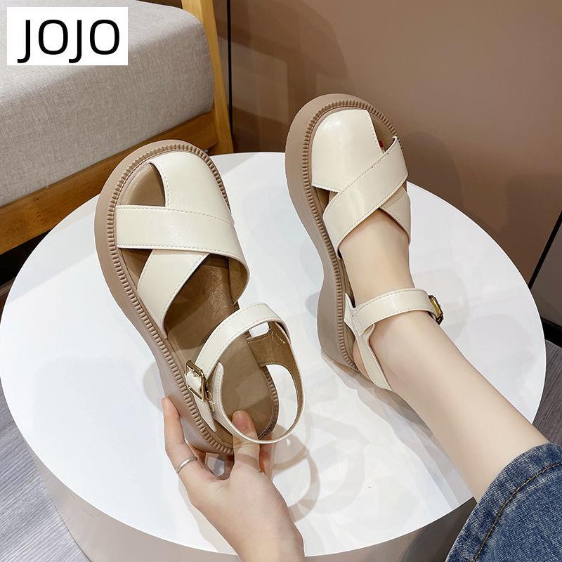Giày Sandal Đế Dày Phong Cách Retro Thời Trang Mới Cho Nữ