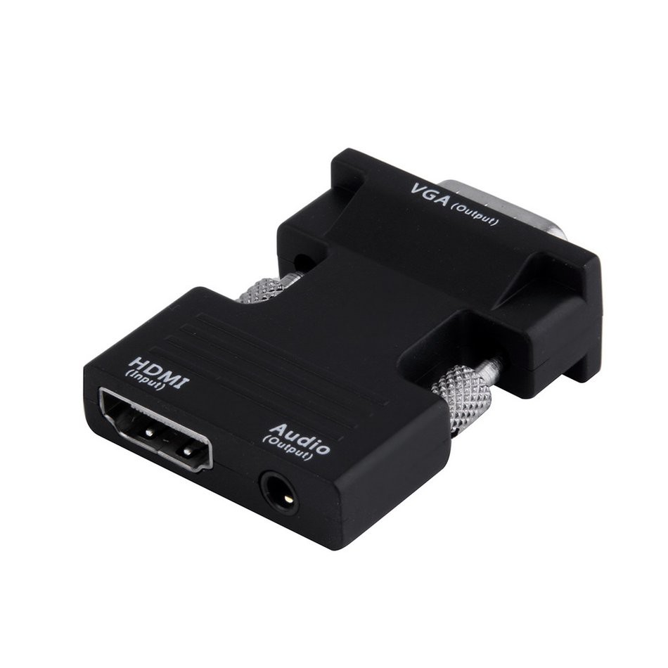 (Orb) Bộ Chuyển Đổi Hdmi Cái Sang Vga Đực + Đầu Nhận Âm Thanh Hỗ Trợ 1080p