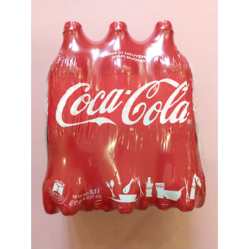 Lốc 6 chai nước giải khát Coca cola nguyên bản giảm đường/ Sprite/ Panta Xá Xị 850ml