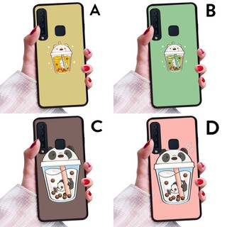 ỐP LƯNG SAMSUNG A9 2018 LY TRÀ SỮA GẤU ĐÁNG YÊU