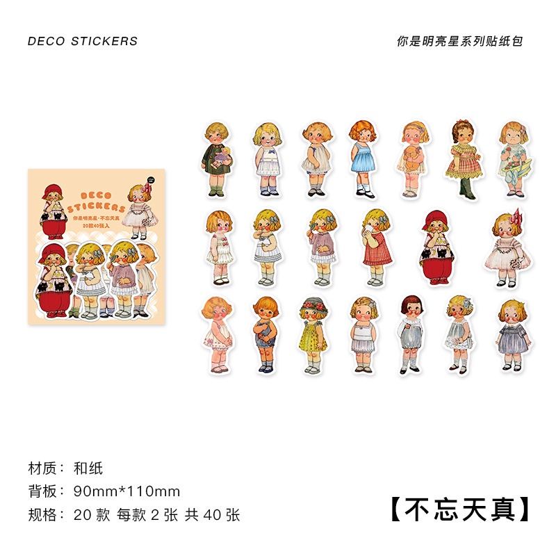 Miếng Dán Trang Trí Sổ Tay Hình Nhân Vật Truyện Tranh