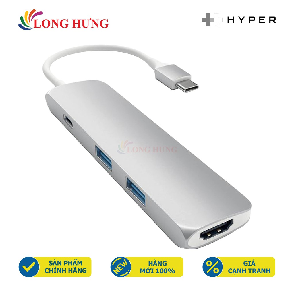 Cổng chuyển đổi HyperDrive 4-in-1 USB-C Hub GN22B - Hàng chính hãng