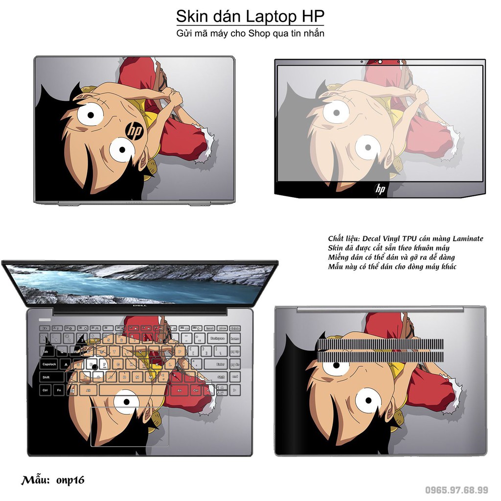 Skin dán Laptop HP in hình One Piece nhiều mẫu 20 (inbox mã máy cho Shop)