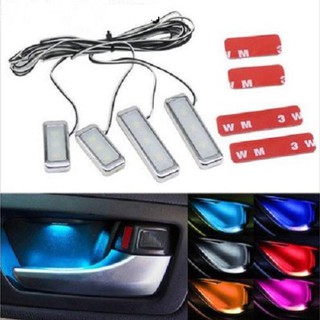 Bộ 4 đèn hộc tay nắm mở cửa xe hơi ô tô 12 bóng led cá tính