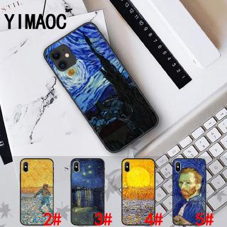 Ốp điện thoại mềm hình bức tranh cảnh đêm đầy sao của họa sĩ van Gogh 325C cho iPhone XS Max XR X 11 Pro 7 8 6 6S Plus