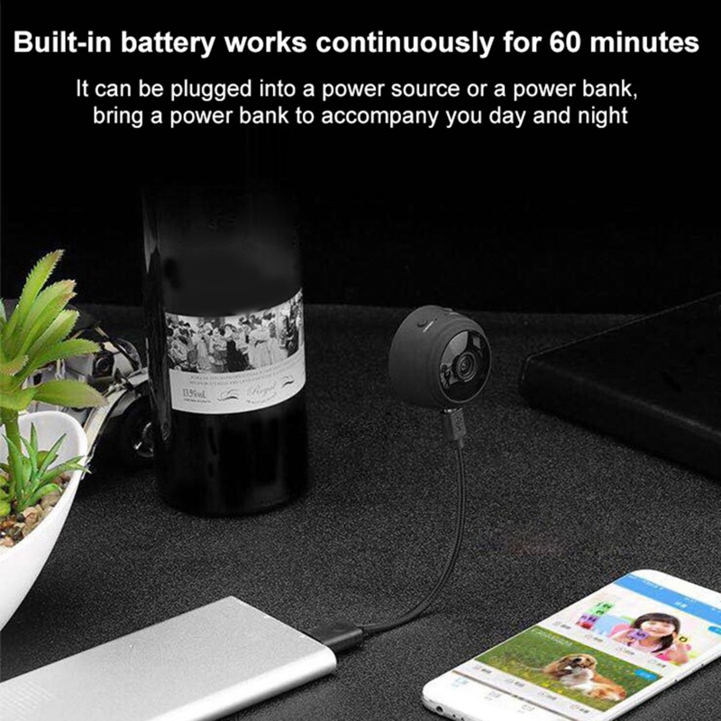 Camera Mini bonj A9 Độ Phân Giải Cao 1080P Kết Nối WiFi Không Dây Thông Minh Hỗ Trợ Quay Ban Đêm