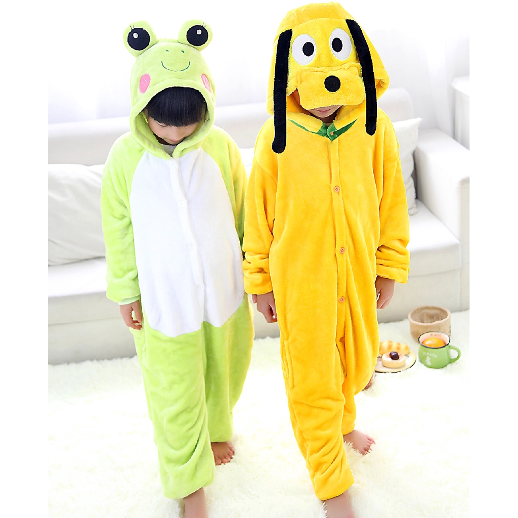 Bộ Đồ Ngủ Liền Thân Hình Chú Ếch Dễ Thương Cho Bé