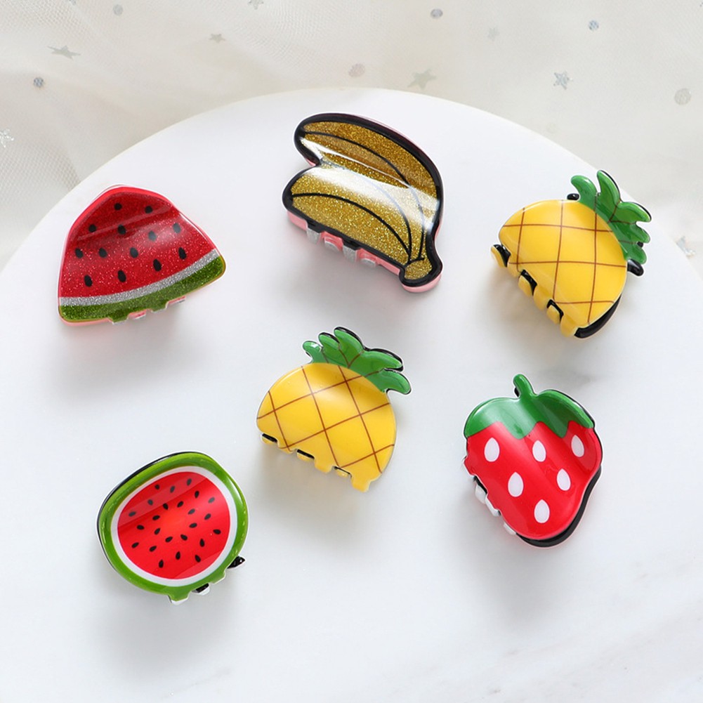Set 2 Kẹp Tóc Mini Hình Trái Cây Dễ Thương Cho Bé J03