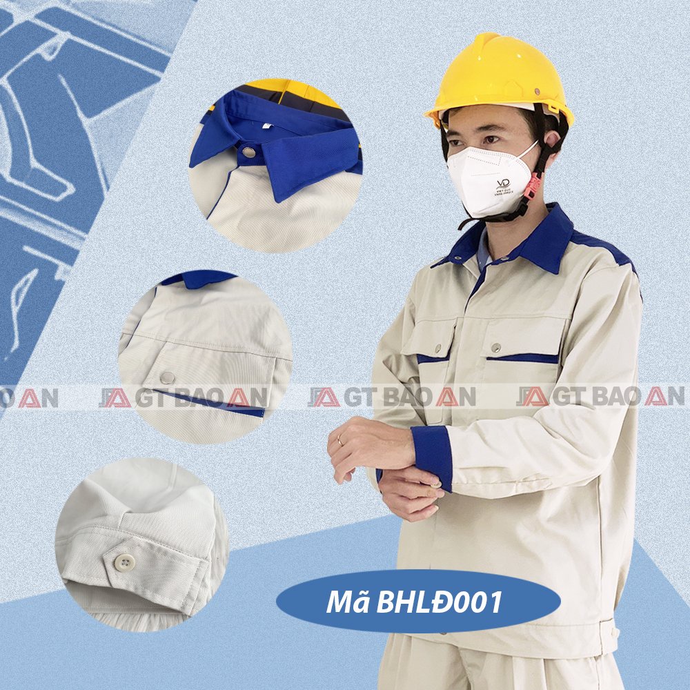 Bộ Quần Áo Công Nhân Bảo Hộ Lao Động Trong Nghành Cơ Khí, Xây Dựng Đủ Màu, Size