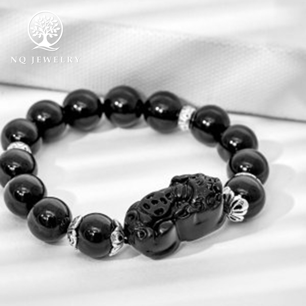Vòng tay charm tỳ hưu đá - NQ Jewelry