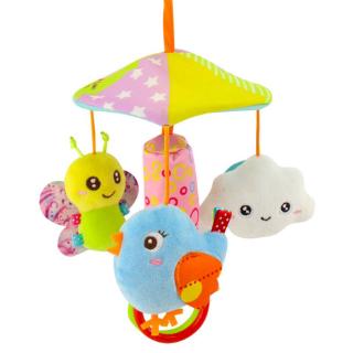 DK* Cute Animal Crib Hanging Bell Toy Baby Bed Stroller Wind Chime Newborn Rattle