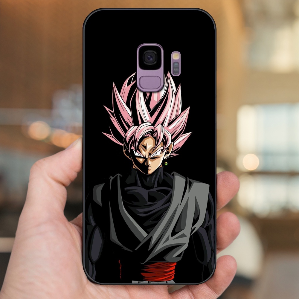 Ốp lưng Samsung S9 viền đen in hình Goku Dragon Ball