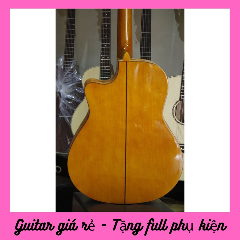 Guitar gỗ thịt âm thanh sáng, bảo hành 12 tháng