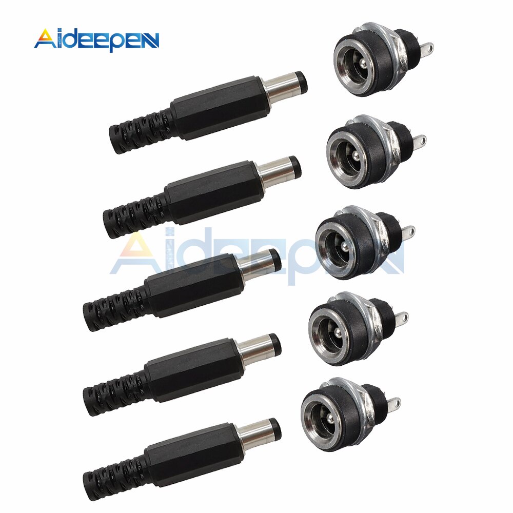 Set 5 cặp đầu nối nguồn DC-022B 5.5x2.5mm 2.5x5.5mm chuyên dùng chất lượng cao