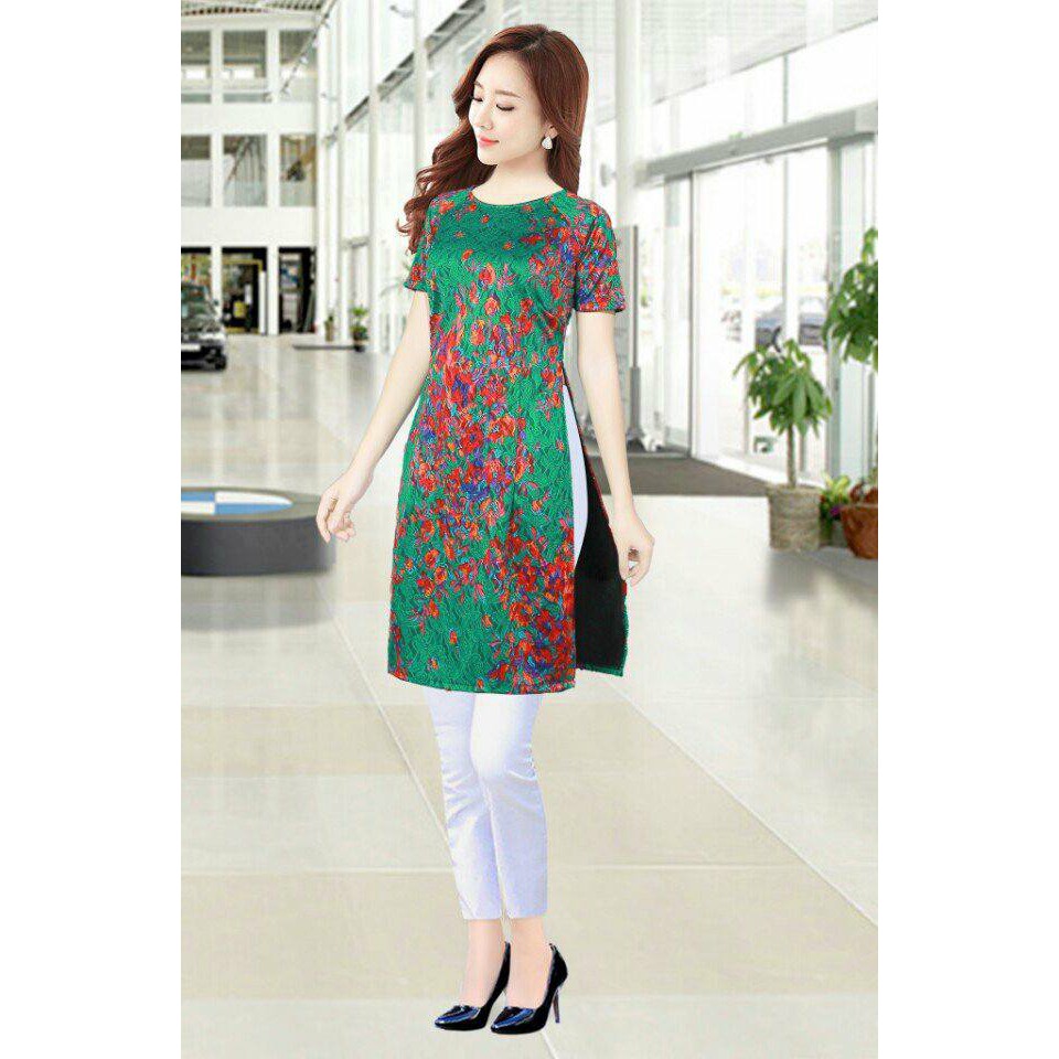 ÁO DÀI CÁCH TÂN GẤM THUN CAO CẤP