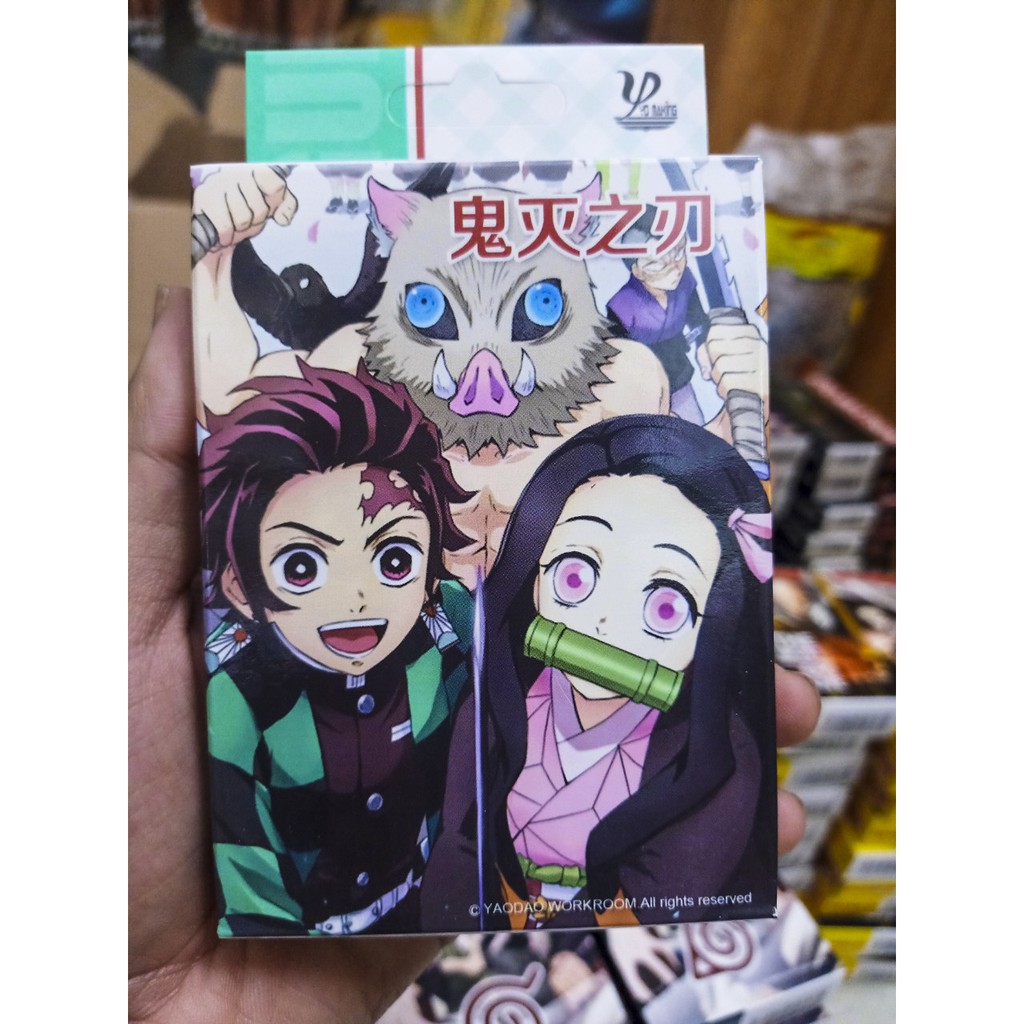 Bộ bài tây in hình nhân vật hoạt hình Demon Slayer Kimetsu No Yaiba 52-54 lá dễ thương độc đáo