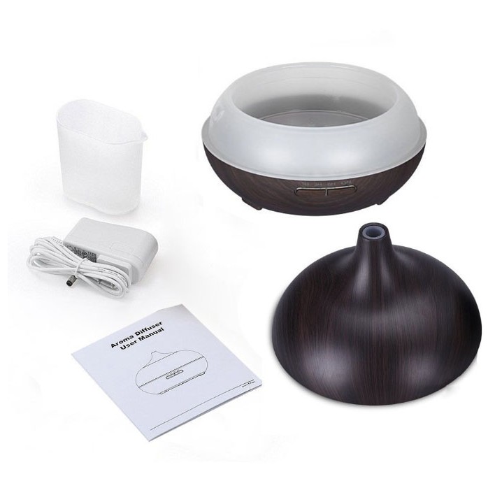 Máy khuếch tán tinh dầu siêu âm hình giọt nước Aroma Diffuser Ultrasonic cao cấp 400ml kèm remote