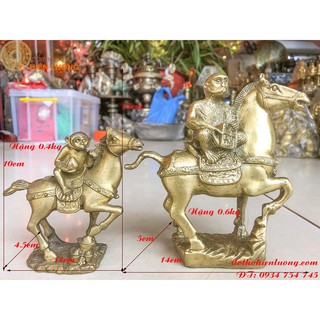 Tượng Khỉ Cưỡi Ngựa Mã Phong Hầu Cầu Thăng Quan Tiến Chức Bằng Đồng