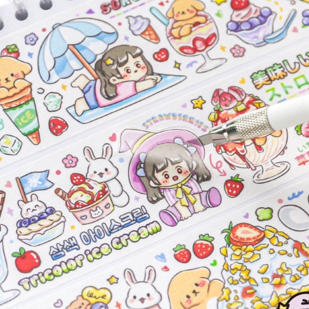 Sổ còng lưu trữ sticker chiết washi sổ A5 60 trang BTS012