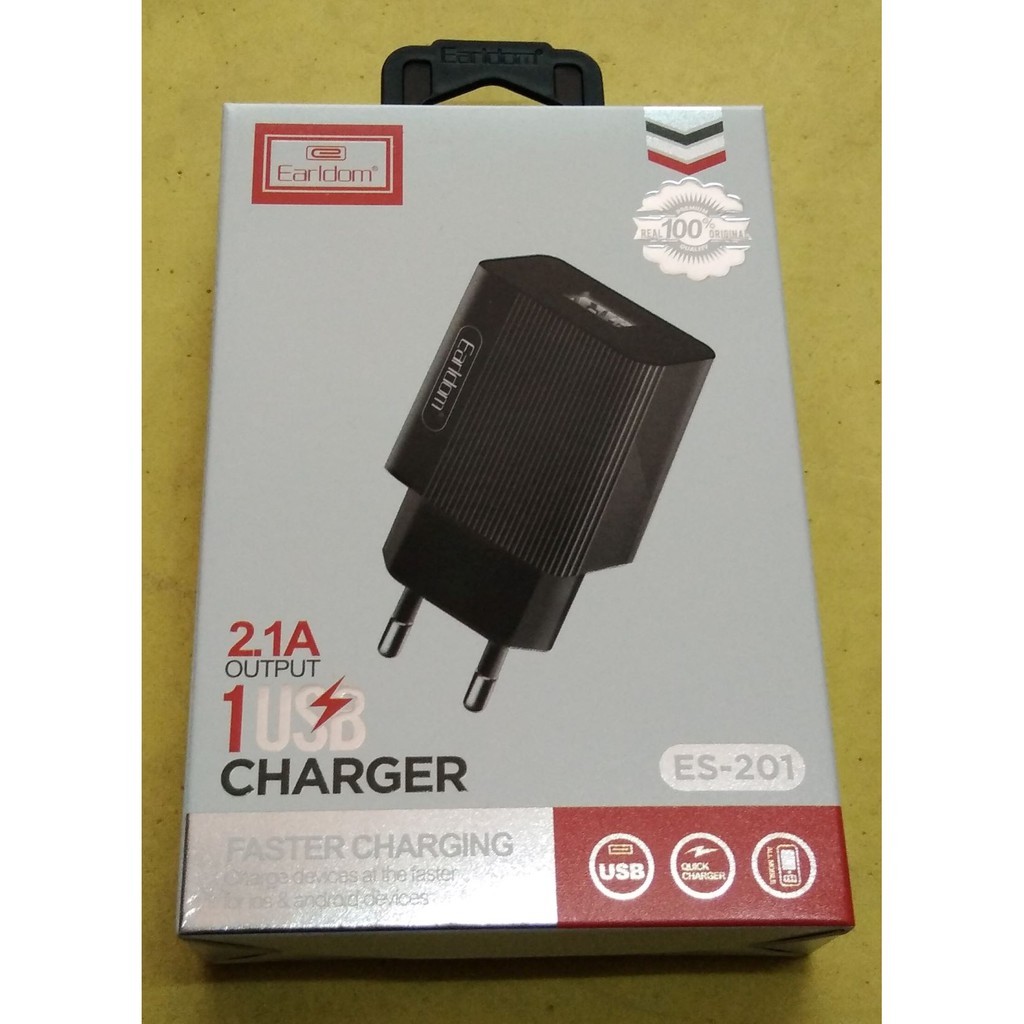 Củ sạc nhanh Earldom ES-201 1 cổng USB 2.1A