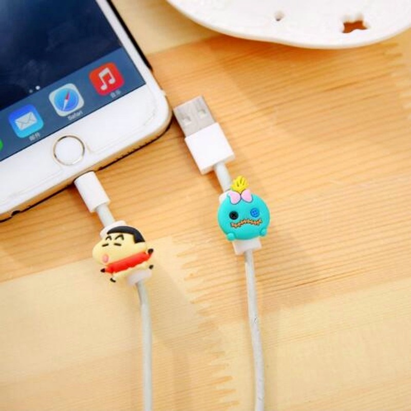 DISNEY 1 Vỏ Bảo Vệ Dây Cáp Sạc USB Chống Đứt Dành Cho IPhone Android Ốp