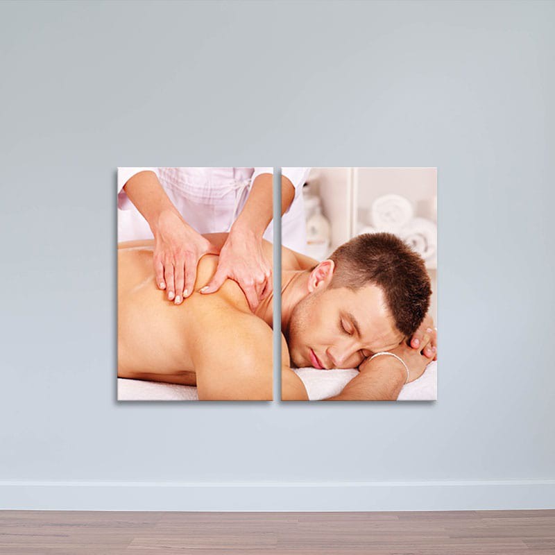 Bộ 2 tranh spa đẹp “Massage body” W1095