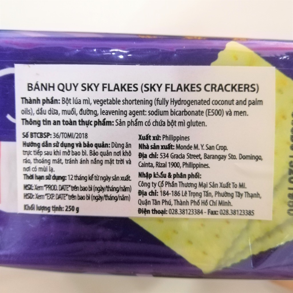 Bánh Quy Ăn Kiêng Sky Flakes Crackers (Gói 250g)