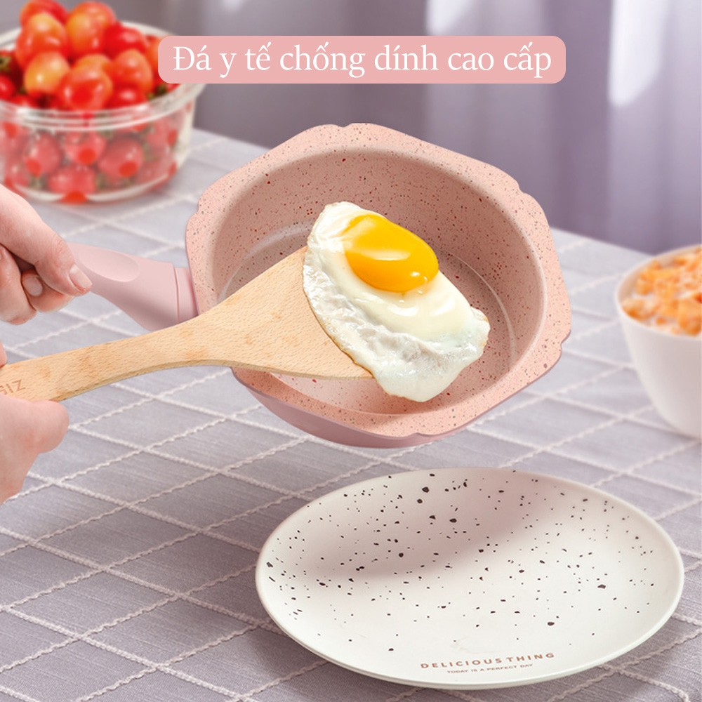 Bộ nồi chảo bếp từ, chiên, hấp, xào cho bé ăn dặm, Bộ nồi chảo đá chống dính cao cấp