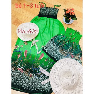 Set maxi me va be [Đầm mẹ có tay]