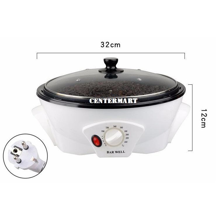 Máy rang cà phê ngũ cốc đa năng BAR WELL/ CAFEMASY - mẻ rang 1 kg - 1.5 kg - kiểm soát nhiệt độ - chảo rang điện