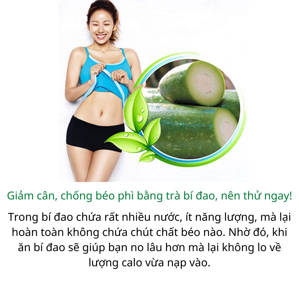 Bí đao thái lát sấy lạnh Robi Mart gói 250g - Giảm cân thanh nhiệt đẹp da