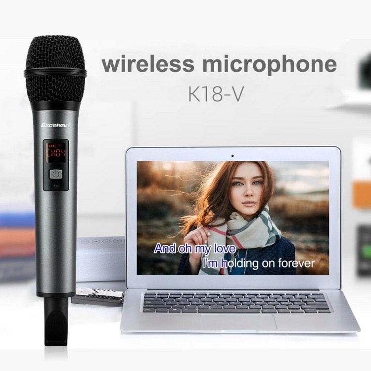 Micro Karaoke không dây Excelvan K18V cho loa Harman Kardon, JBL, Marshall