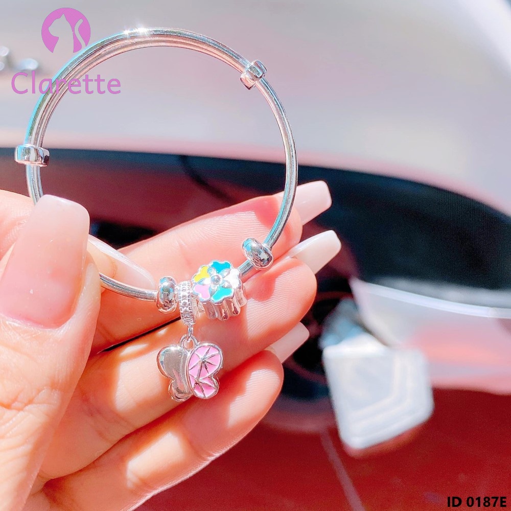 Lắc bạc cho bé hình bướm Clarette 0187E
