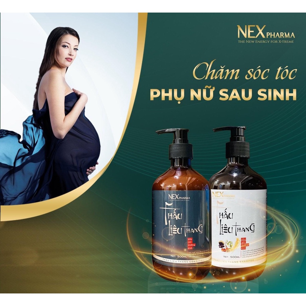 Dầu gội thảo dược THẤU LIÊU THANG NEXpharma chống rụng tóc kích thích mọc tóc ngăn ngừa gàu mượt tóc 500ml