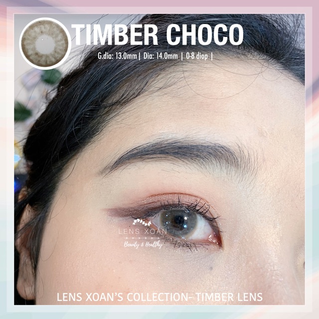 ÁP TRÒNG TIMBER CHOCO ( LENS XOẮN): CHOCO SỮA KHÔNG VIỀN