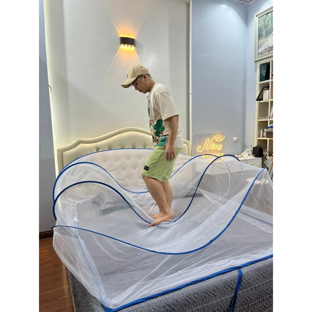 Màn Chụp Tự Bung⚡Cao Cấp⚡Mùng Xếp Bán Nguyệt - Gấp Gọn Tiện Dụng Cho Người Lớn Thông Minh Nắng Bedding