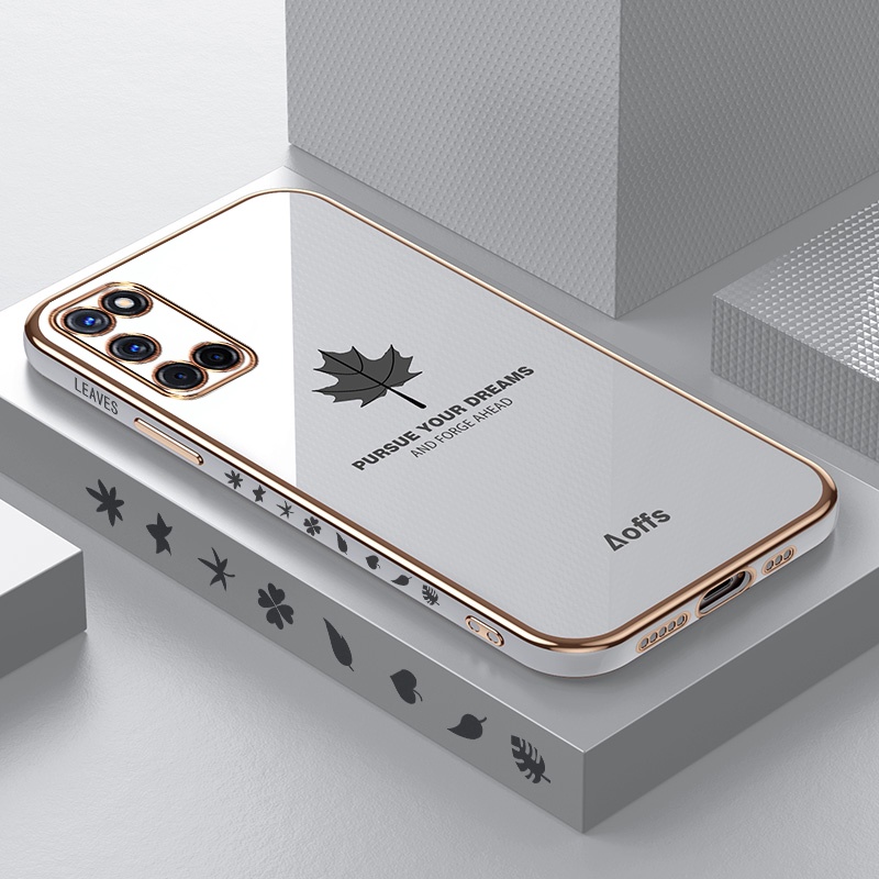 Ốp Điện Thoại Mềm Họa Tiết Lá Phong Có Dây Đeo Cho Samsung A32 A52 A72 A21s A20s A02s A10s A11 A12 A13
