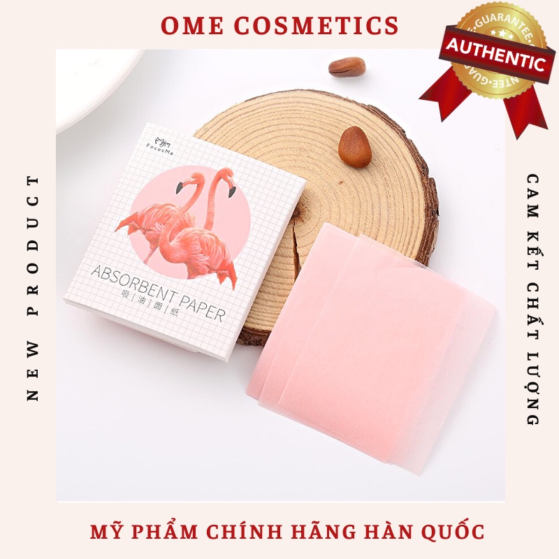 Giấy thấm dầu mồ hôi 1 gói 50 tờ an toàn cho mọi làn da Omecosmetic