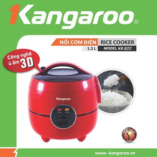 Nồi cơm điện Kangaroo 1.2 lít KG822 đỏ( Hàng trưng bày lướt nhẹ)