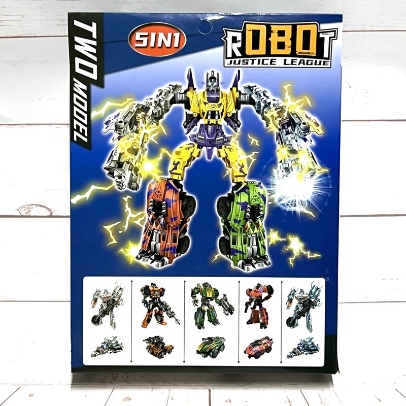 Hộp đồ chơi robot lắp ghép xe Justice League HY-8899