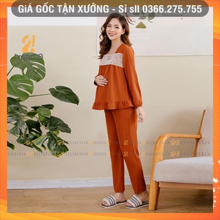 Đồ bộ bầu và sau sinh mặc nhà thiết kế mùa hè 2MAMA V119