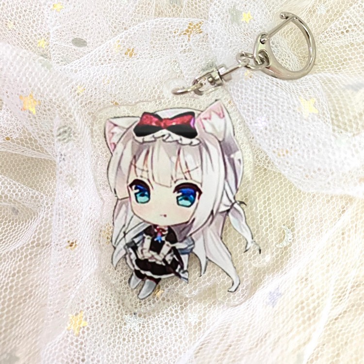 ( Mica trong acrylic) Móc khóa Azur Lane ver cute in hình anime chibi