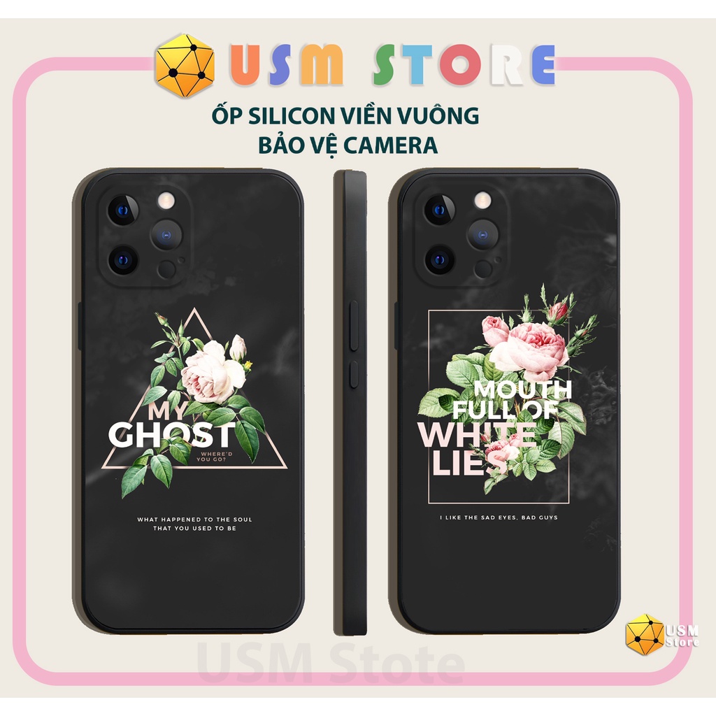 Ốp lưng iphone X/XR/XSmax/11/11 Pro/11Promax/12/12Mini/12Pro/12 Promax/13/13 Pro/13 Promax bảo vệ cam sau, họa tiết hoa