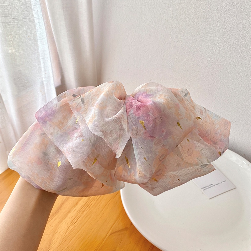 Kẹp Tóc Vải Chiffon Thắt Nơ Lưng Phong Cách Hàn Quốc 2022 Dành Cho Nữ