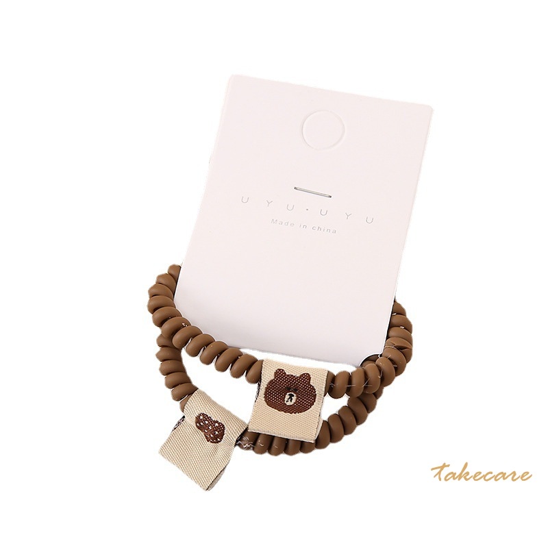 Bộ 2 dây buộc tóc dạng xoắn co giãn chống thấm nước tiện dụng