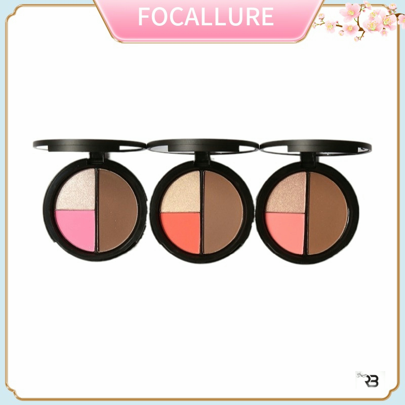FA20 Bảng phấn Focallure 3 màu bắt sáng/tạo khối/má hồng